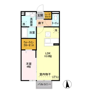 サンクテュエール Ⅱ【1階】の間取り