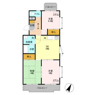 グラン.ドムール上福岡【2階】の間取り