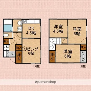 埼玉県新座市北野2丁目【一戸建】の間取り