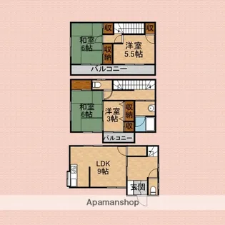 埼玉県富士見市上沢1丁目【一戸建】の間取り