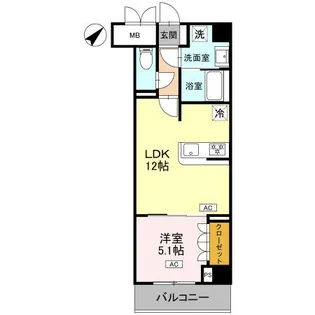 エマリーグレース【503号室】の間取り