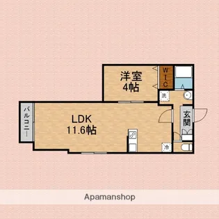 リヴェール川越【201号室】の間取り
