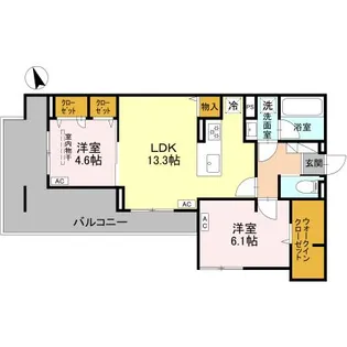 クレール【2階】の間取り