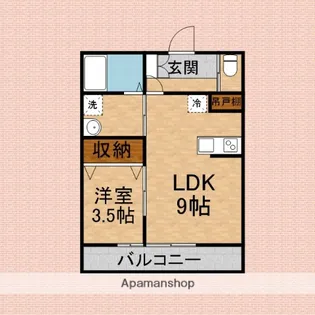 パームコテージ川越20番館【3階】の間取り