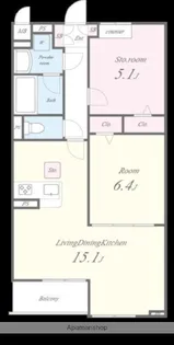 VOITURE M’H(ヴォアチュールエムス)【1階】の間取り