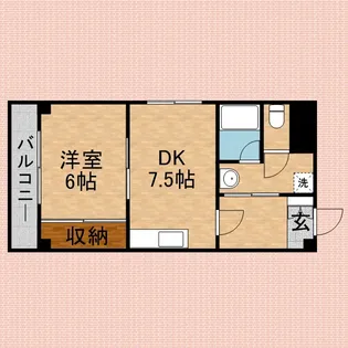 大竹ハイツ【5階】の間取り