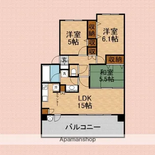 ユアコート川越アデッソ【2階】の間取り