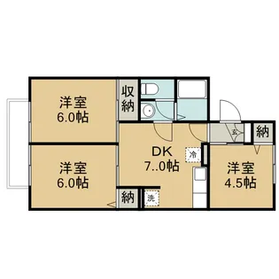 プリムヴェール(川越) A【202号室】の間取り