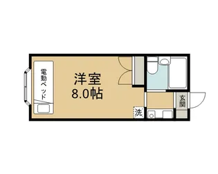 ベルオークしずか【202号室】の間取り