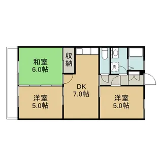 埼玉県鶴ヶ島市大字鶴ヶ丘【アパート】の間取り