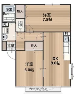 モンテベルテA【2階】の間取り