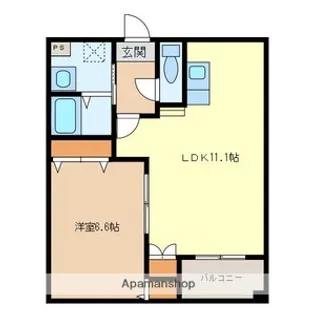 ピュアクレセント【2階】の間取り