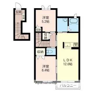 BELLA CASAⅠ【2階】の間取り