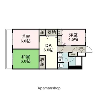 アルカディア岸【5階】の間取り