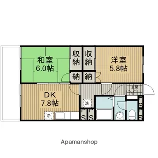 グリンパレス【3階】の間取り