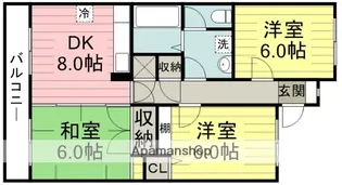 テラス新宿【2階】の間取り