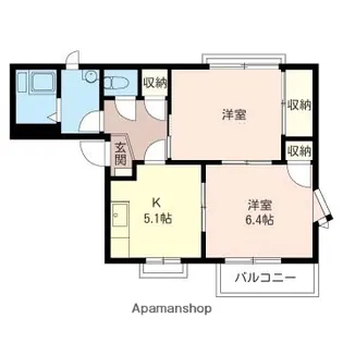 フレグランスコマキ【2階】の間取り