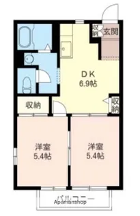 ハーベストストリート【2階】の間取り