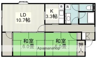 埼玉県鶴ヶ島市大字鶴ヶ丘【マンション】の間取り