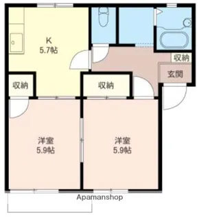 ハイム蔵塚【1階】の間取り
