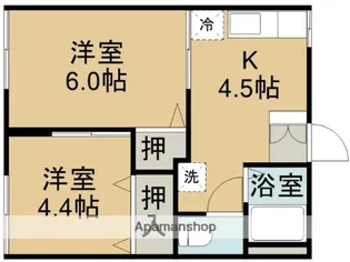 ゾンネコーポ【2階】の間取り