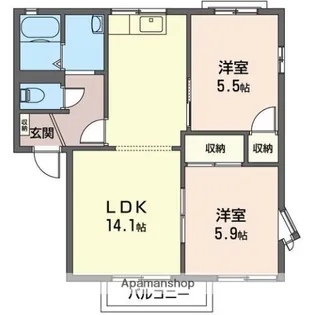ソレイユ【2階】の間取り