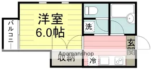 ベルシオン新宿【1階】の間取り