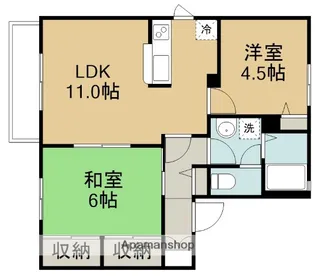 ル・パティオ2番館【2階】の間取り
