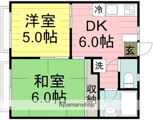 パーシモンハイツ【2階】の間取り