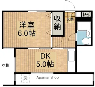 ハイツ吉岡【3階】の間取り