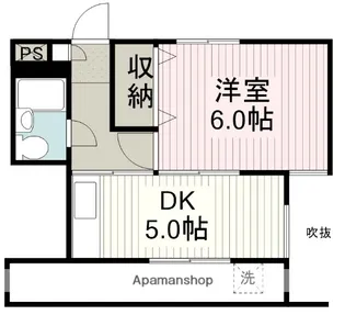 ハイツ吉岡【4階】の間取り