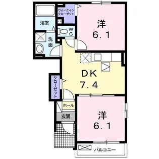 アバンツァートA【1階】の間取り