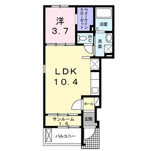 カーサ・エテルノ【1階】の間取り