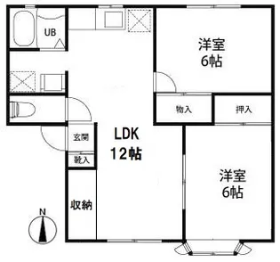 メンバーズタウンかすみ【1階】の間取り