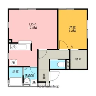 埼玉県川越市大字上戸【アパート】の間取り