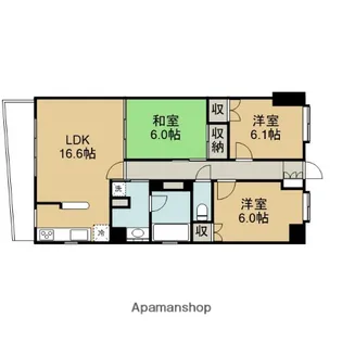 サンデュエル川越マークスクエア【7階】の間取り