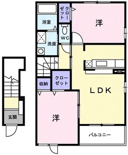 ヴィラ サカエ【2階】の間取り