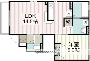 カーサ・ルミノーサ【1階】の間取り