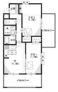 ルネス ドゥ エクスアン プロヴァンス【201号室号室】の間取り