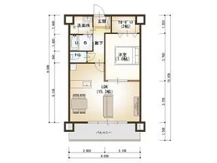 ルネス ボニータァス【1階】の間取り