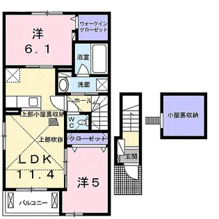 ティアラⅢ【2階】の間取り