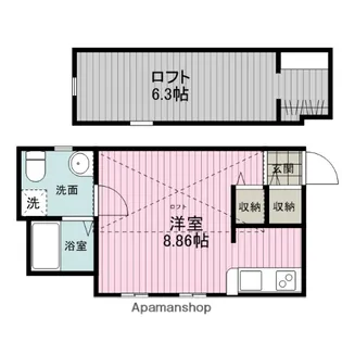 プリマ プリンセスガーデン COEDO【1階】の間取り