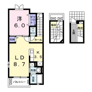 コンチェルトA【3階】の間取り