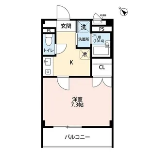 アンプルール フェール COURAGE【1階】の間取り