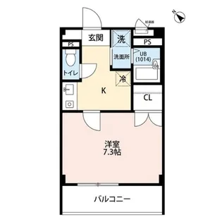 アンプルール フェール Courage【3階】の間取り