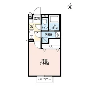 アムール川越IC2008秋本【1階】の間取り
