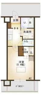 ルネス ロマネガーデン【1階】の間取り