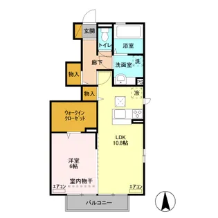 ラカスタン【1階】の間取り