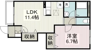 ワースファミリア【1階】の間取り