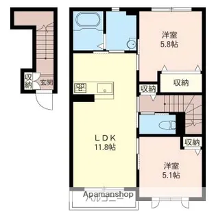 グローリア スエヒロ【2階】の間取り